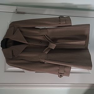 Calvin Klein Women's Oat Brown Coat Size 8